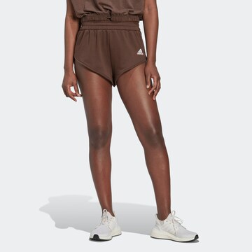 Regular Pantalon de sport ADIDAS SPORTSWEAR en marron : devant