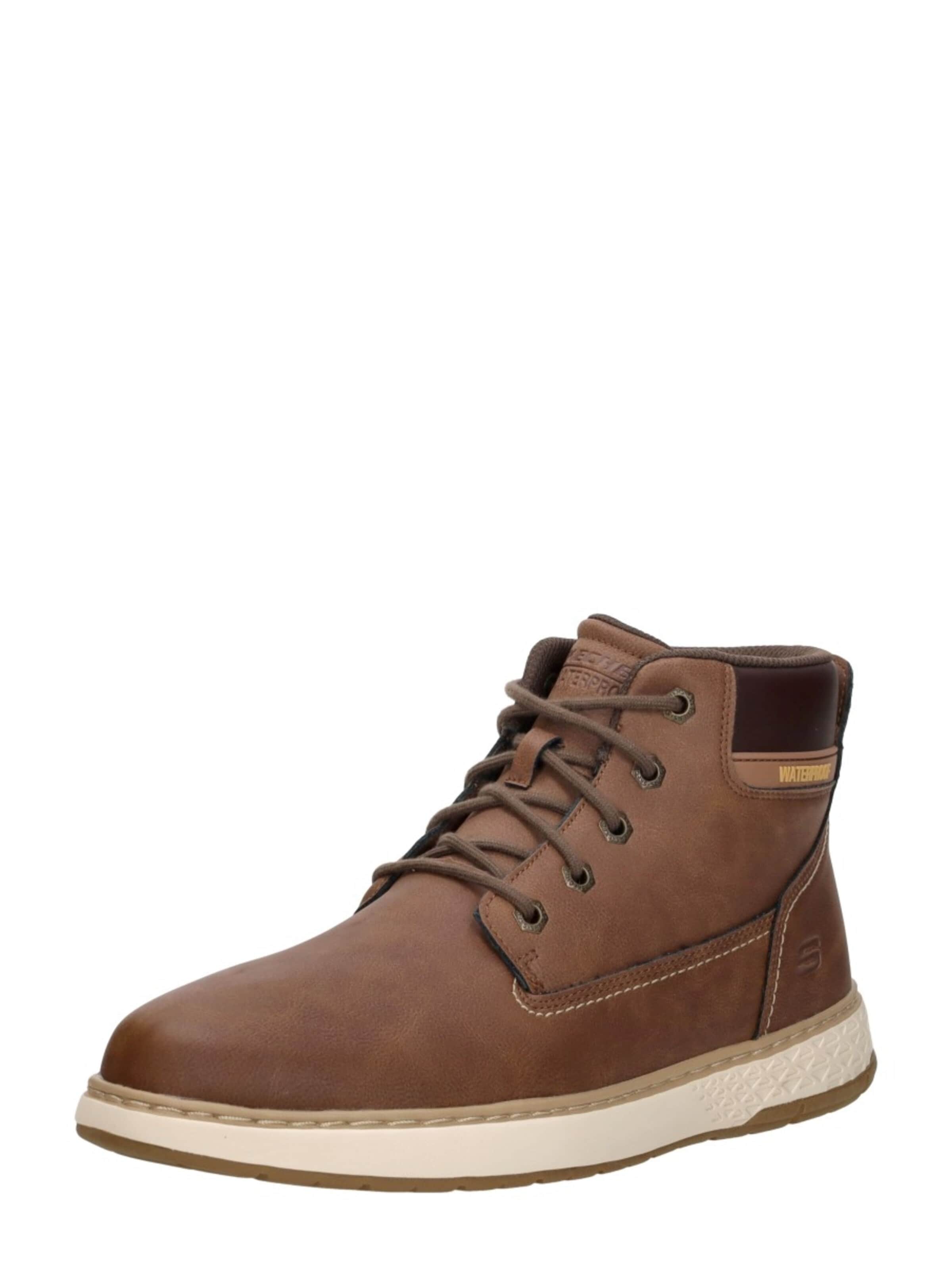 SKECHERS Veterlaarzen 'Relaxed Fit: Garlan - Deno' in Bruin