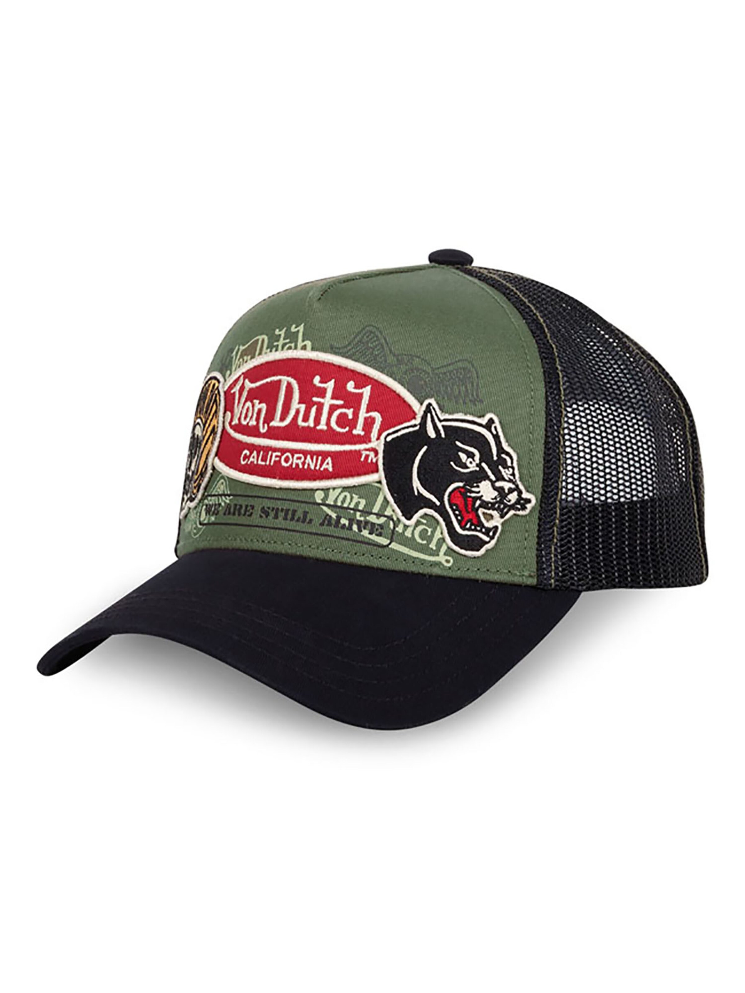 Von Dutch Cap 'Patches' in Black: front