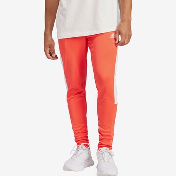 ADIDAS SPORTSWEAR Slim fit Workout Pants 'Tiro' in Orange: front
