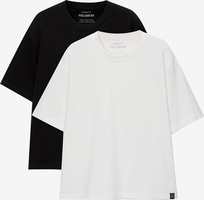 Tricou Pull&Bear pe negru / alb, Vizualizare produs