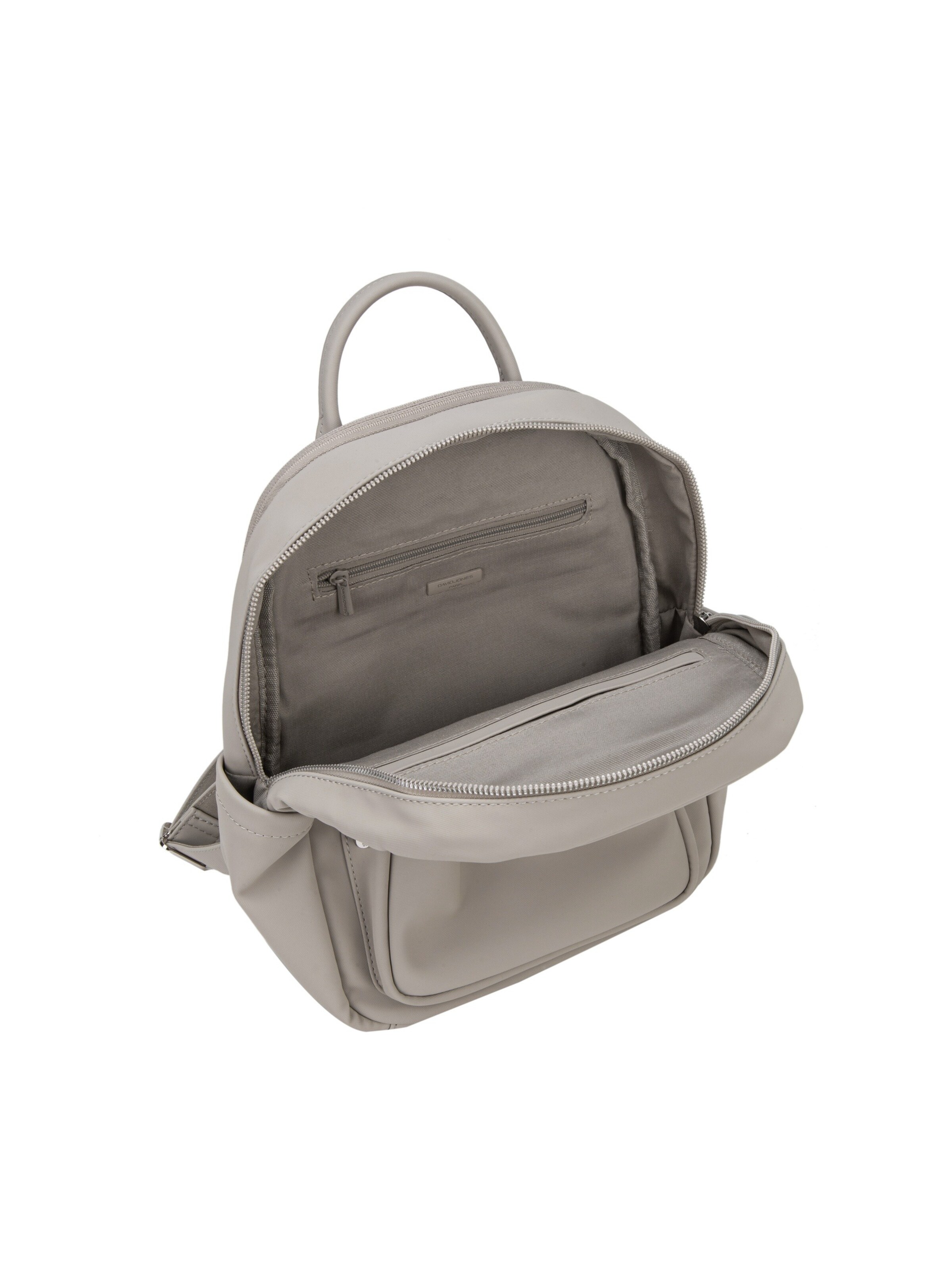 Zaino 'Zaino David Jones Pelle Vegana con Tasca Zip' di David Jones in grigio