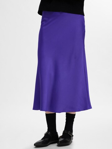 Jupe 'SLFLENA' SELECTED en violet : devant