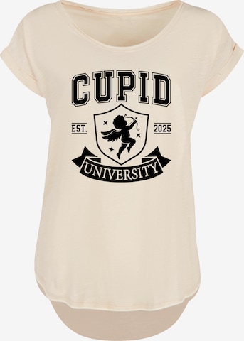F4NT4STIC Shirt 'Cupid University Valentinstag' in Beige: voorkant