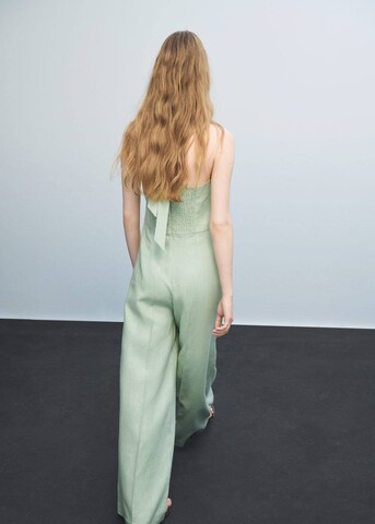 MANGO Wide leg Overalls 'Jumy' in Green