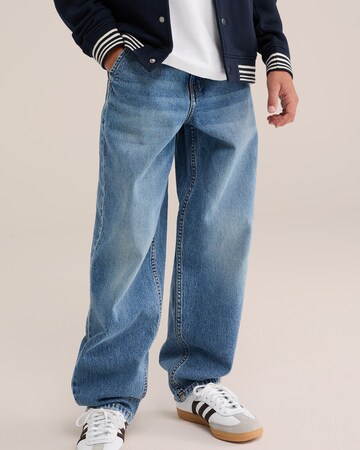 WE Fashion Baggy Jeans in Blauw: voorkant