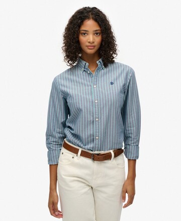 Chemisier 'Oxford' Superdry en bleu : devant