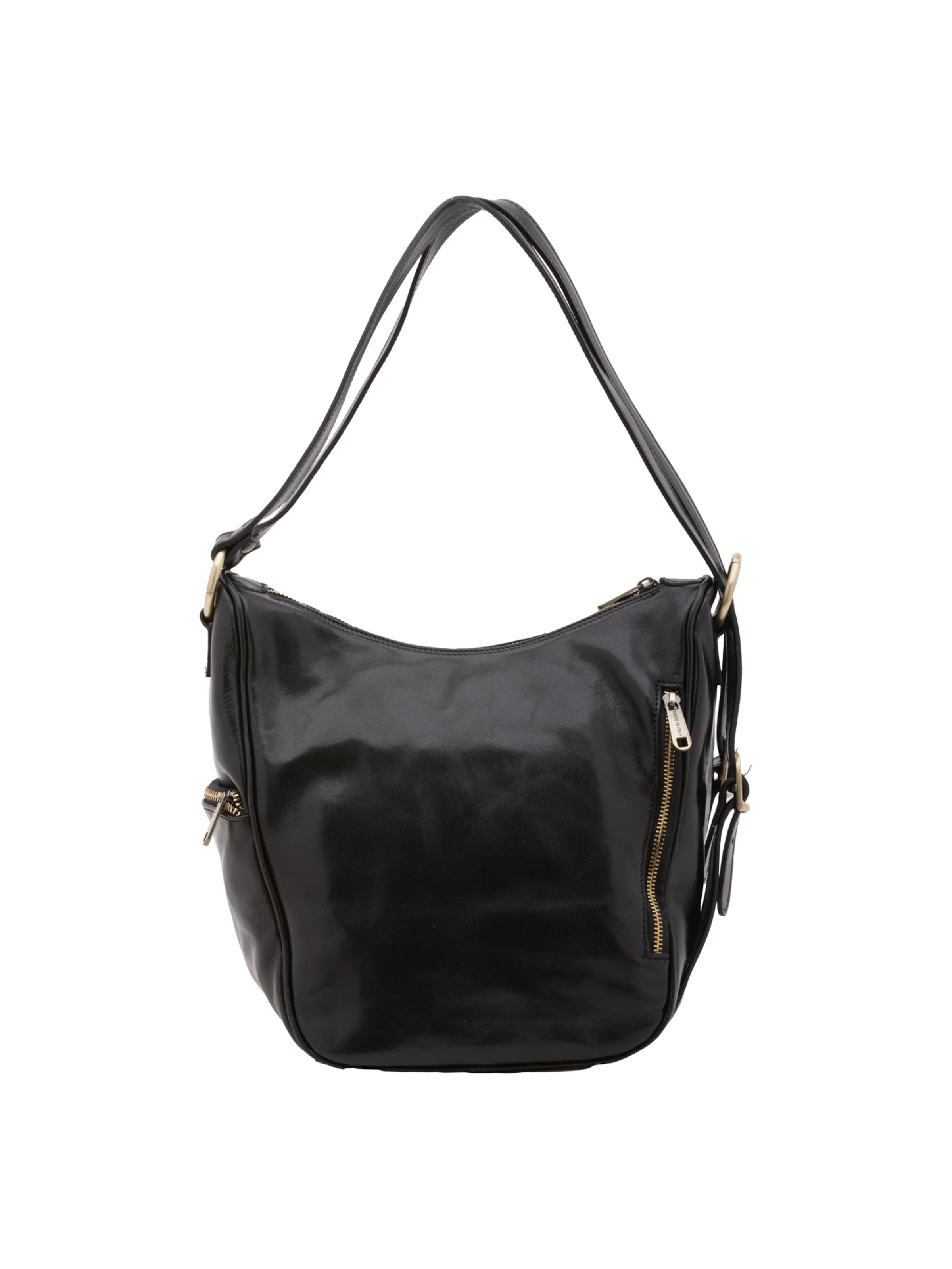 Borsa a spalla 'Borsa a Spalla Donna Vera Pelle Vacchetta - Chiusura Zip' di I Fratelli in nero