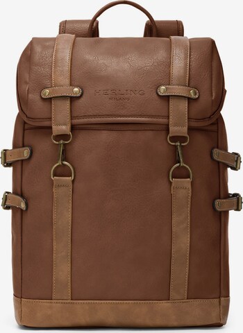 Herling Backpack 'Kieran' in Brown: front