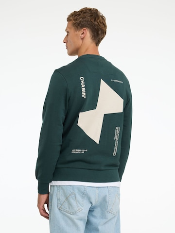 CHASIN' Sweatshirt 'Toby Wave' in Green
