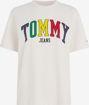 T-shirt Tommy Jeans en rose : devant