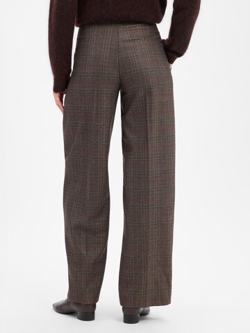 évasé Pantalon à pince Marie Lund en marron