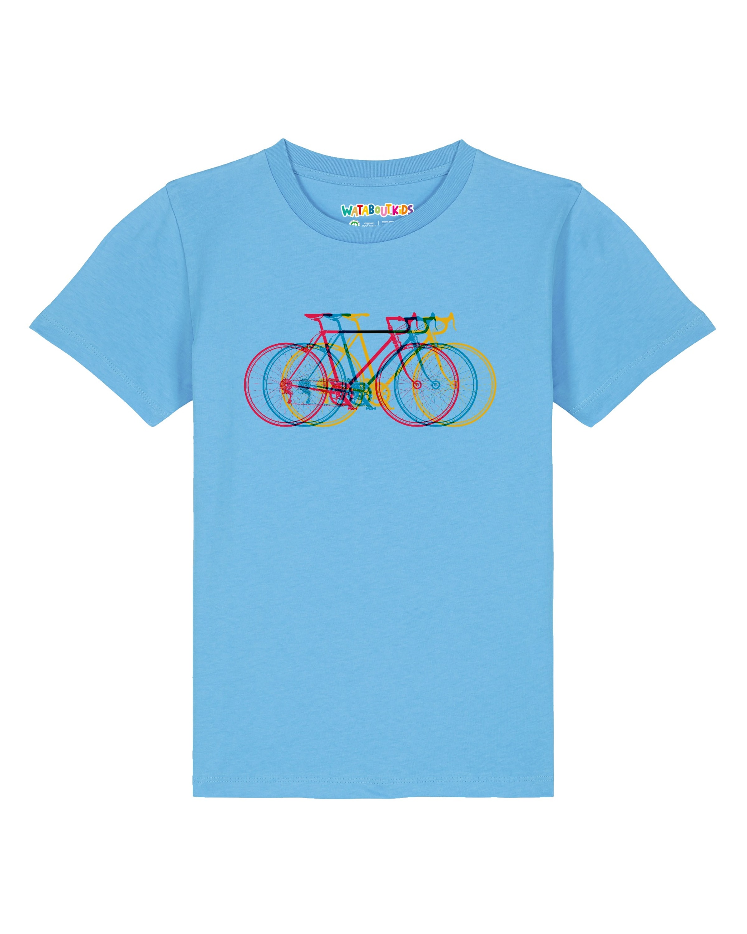 Maglietta 'Fahrräder' di watabout.kids in blu: frontale