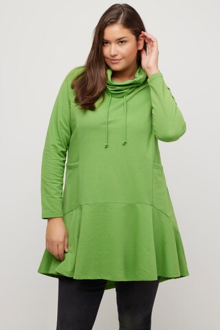 Ulla Popken Sweatshirt in Groen: voorkant