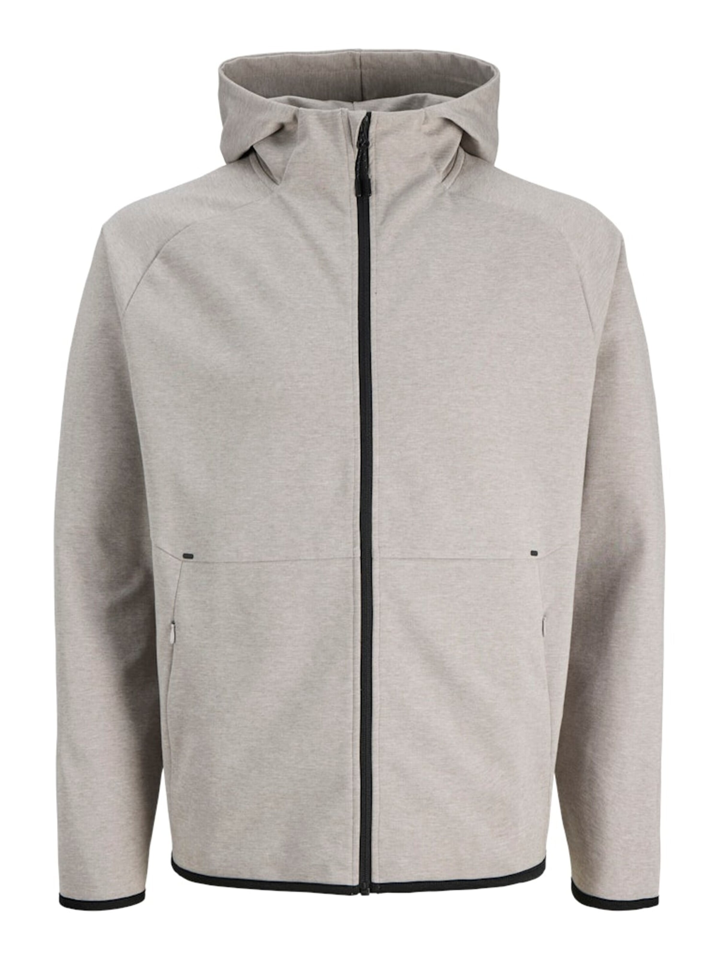JACK & JONES Sweatvest 'Base' in Grijs: voorkant