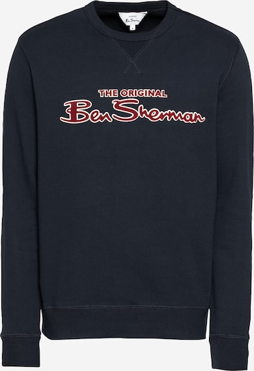 Ben Sherman Sweater majica 'SIGNATURE' u mornarsko plava / merlot / bijela, Pregled proizvoda