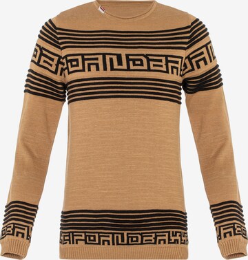 CIPO & BAXX Sweater in Brown: front