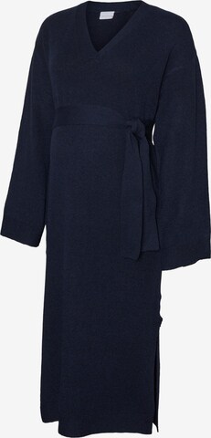 Robes en maille 'ANNIE' MAMALICIOUS en bleu : devant