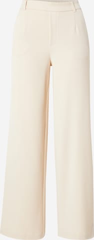VILAWide Leg/ Široke nogavice Hlače s naborima 'VIVARONE' - bež boja: prednji dio