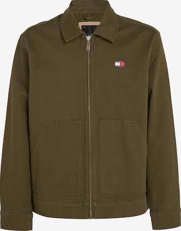 Tommy Jeans Between-Season Jacket 'Embroidery' in Green: front