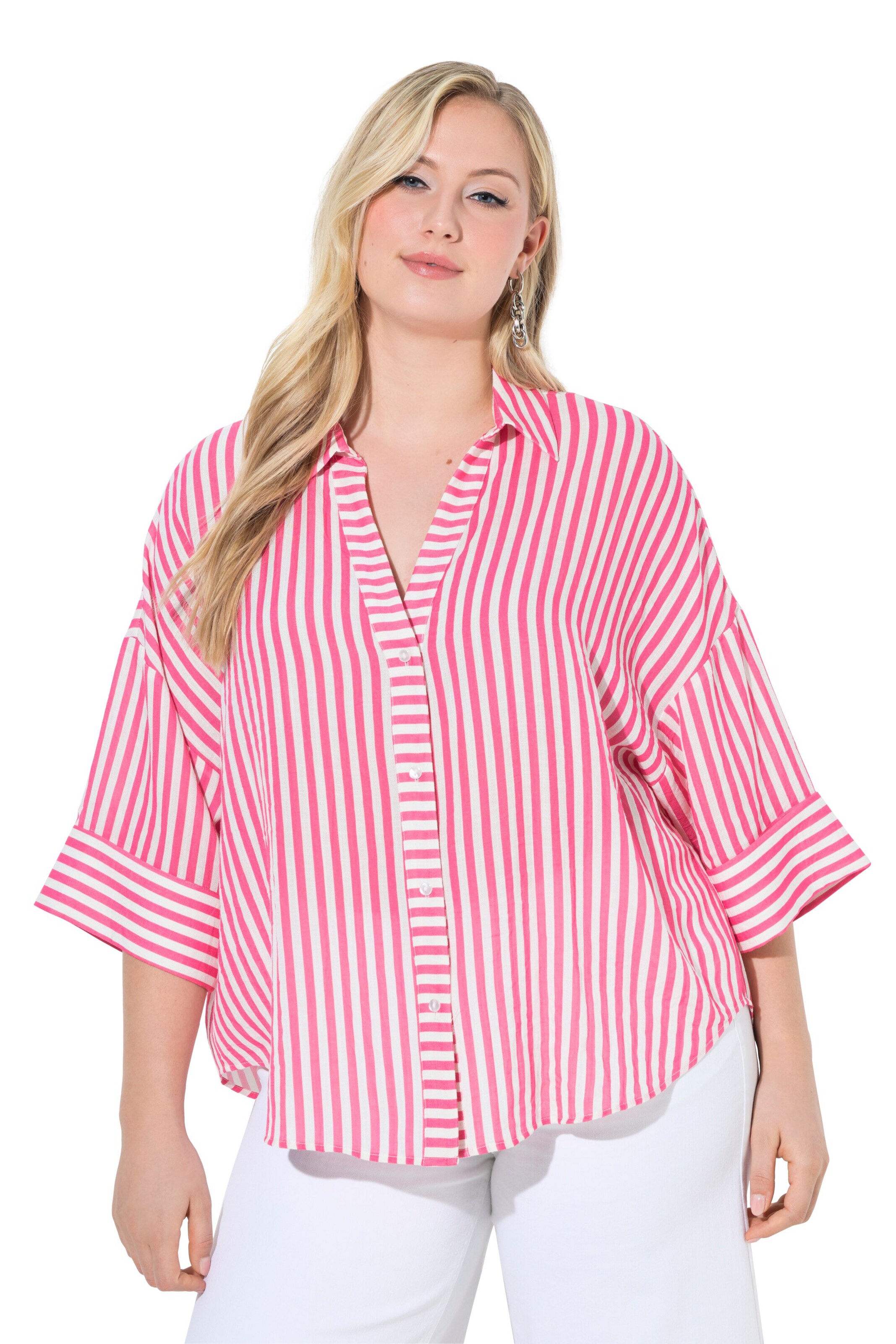 Ulla Popken Bluse in Pink: Vorderseite