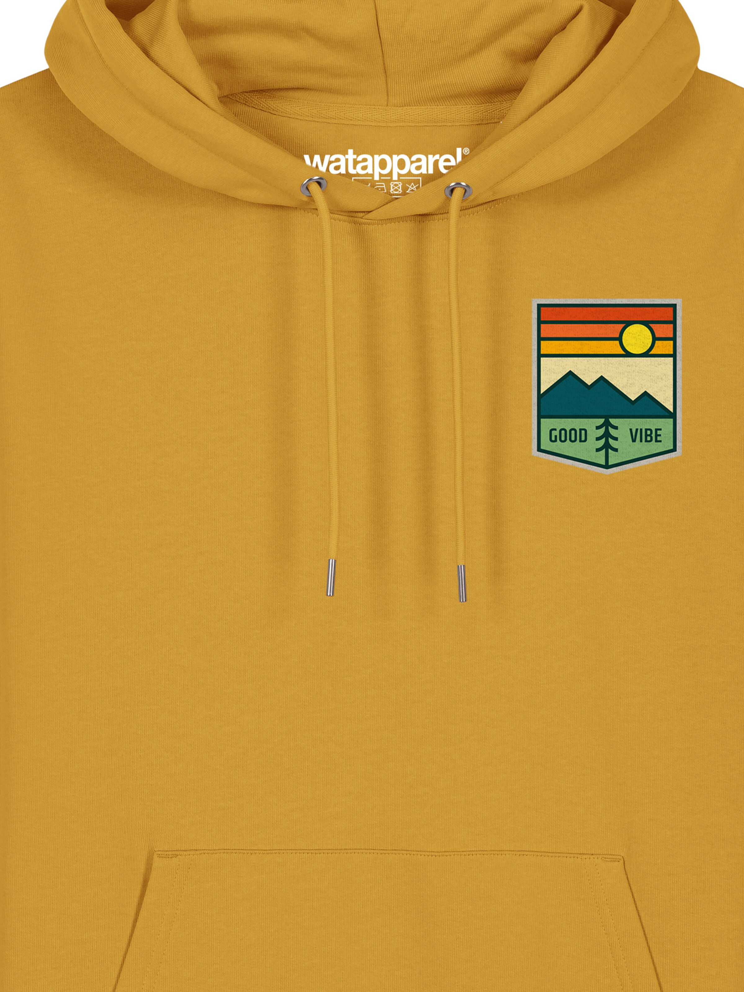 Watapparel Sweatshirt ' Good Vibe ' in Geel