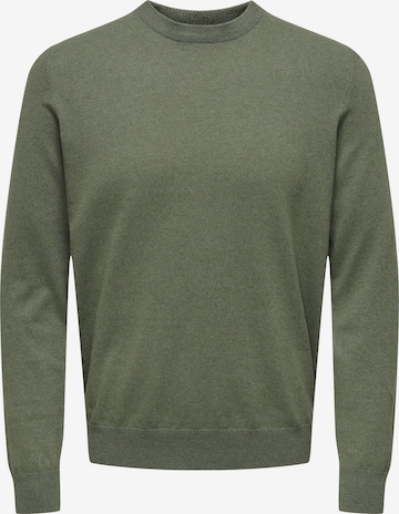 Only & Sons Sweater 'REX' in Green: front