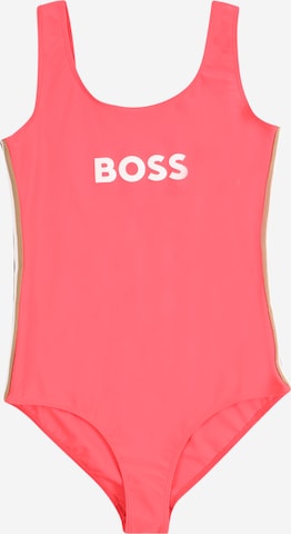 BOSS Kidswear Plavky – červená: přední strana