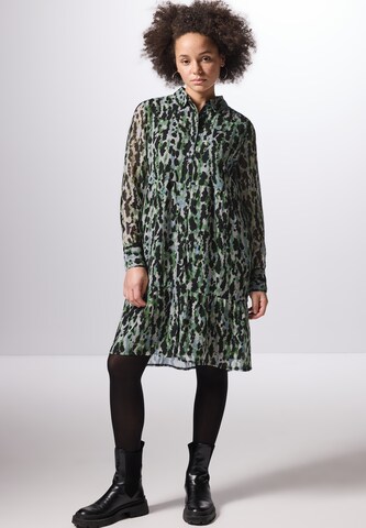 Street One Studio Shirt Dress in Green: front