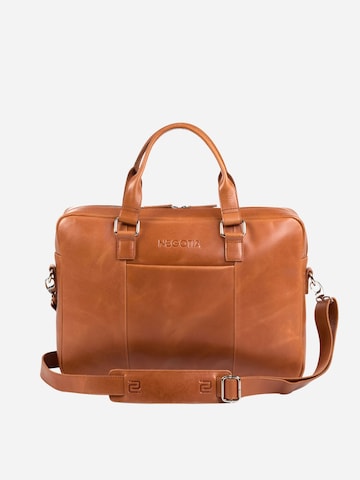 NEGOTIA Leather Laptop bag 'Sorel' in Brown: front