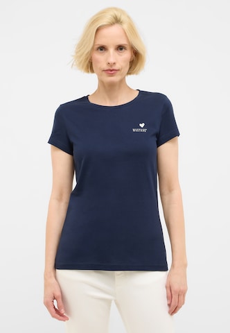MUSTANG T-Shirt 'Loa' in Blau: Vorderseite