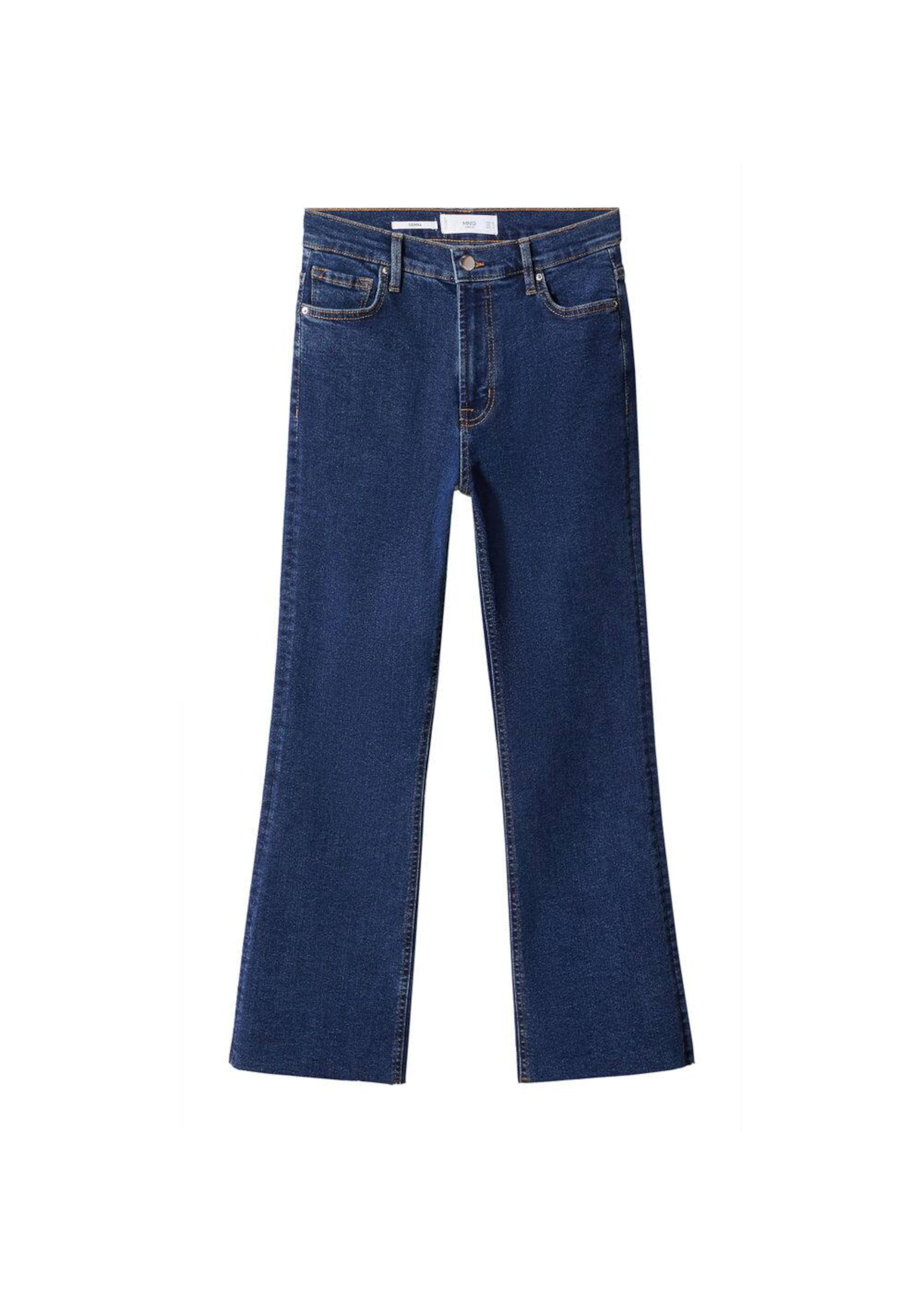 MANGO Zvonový Džíny 'sienna' – modrá: přední strana