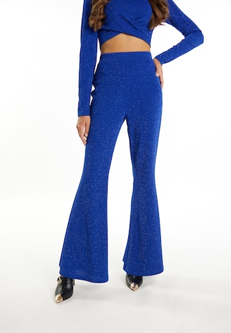 faina Flared Pants in Blue: front