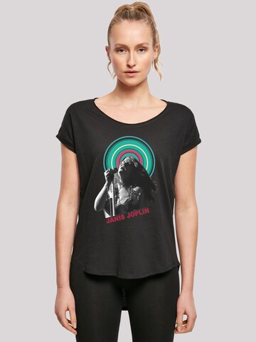 F4NT4STIC Shirt 'Janis Joplin' in Zwart: voorkant