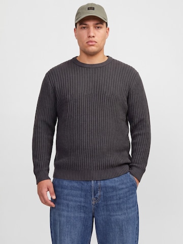 Pulover 'JJJAXON' de la Jack & Jones Plus pe gri: față