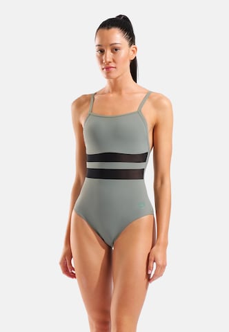 ARENA Бюстье Купальник 'Mesh Equals' в Зеленый: спереди