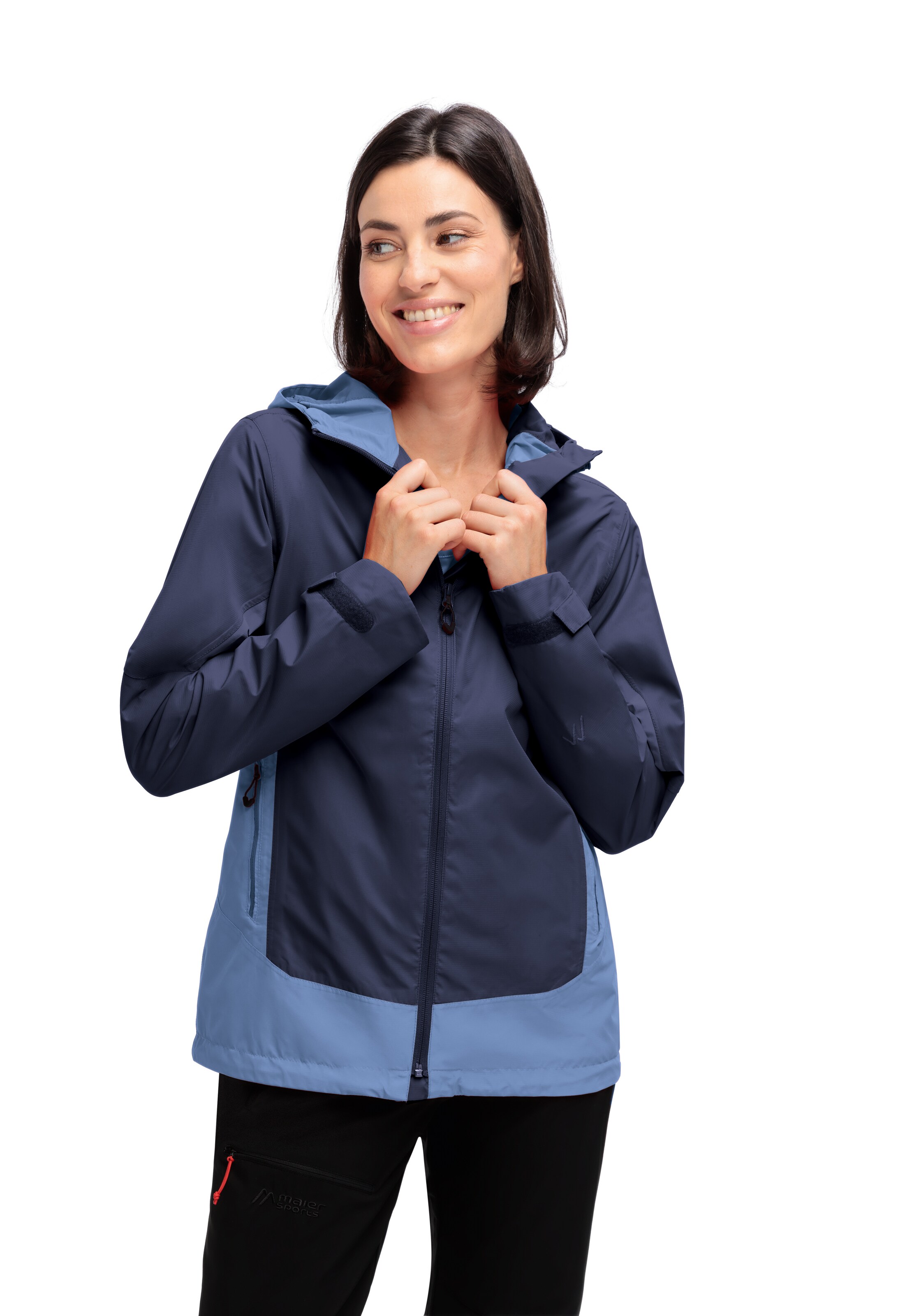 Maier Sports Outdoor Jacket in Blue: front