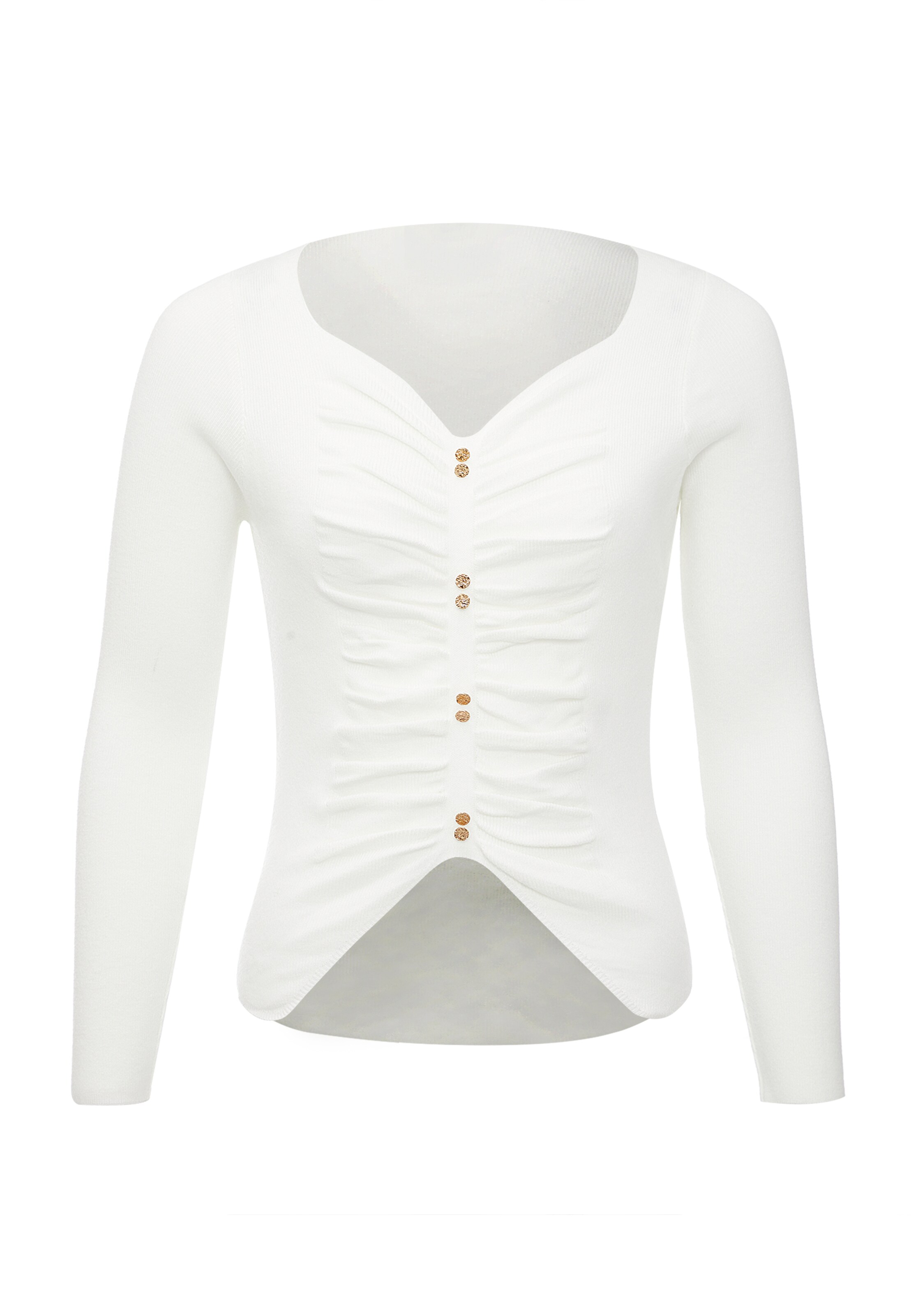 leo selection Sweater in White: front