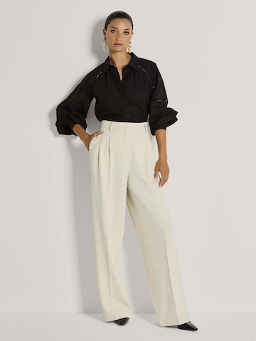 MADELEINE Wide leg Bandplooibroek in Beige