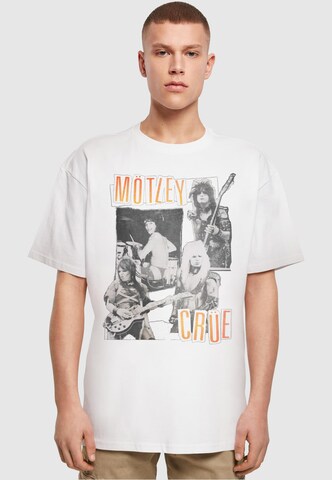 Merchcode T-Shirt 'Motley Crue - Vintage Punk Collage' in Weiß: Vorderseite