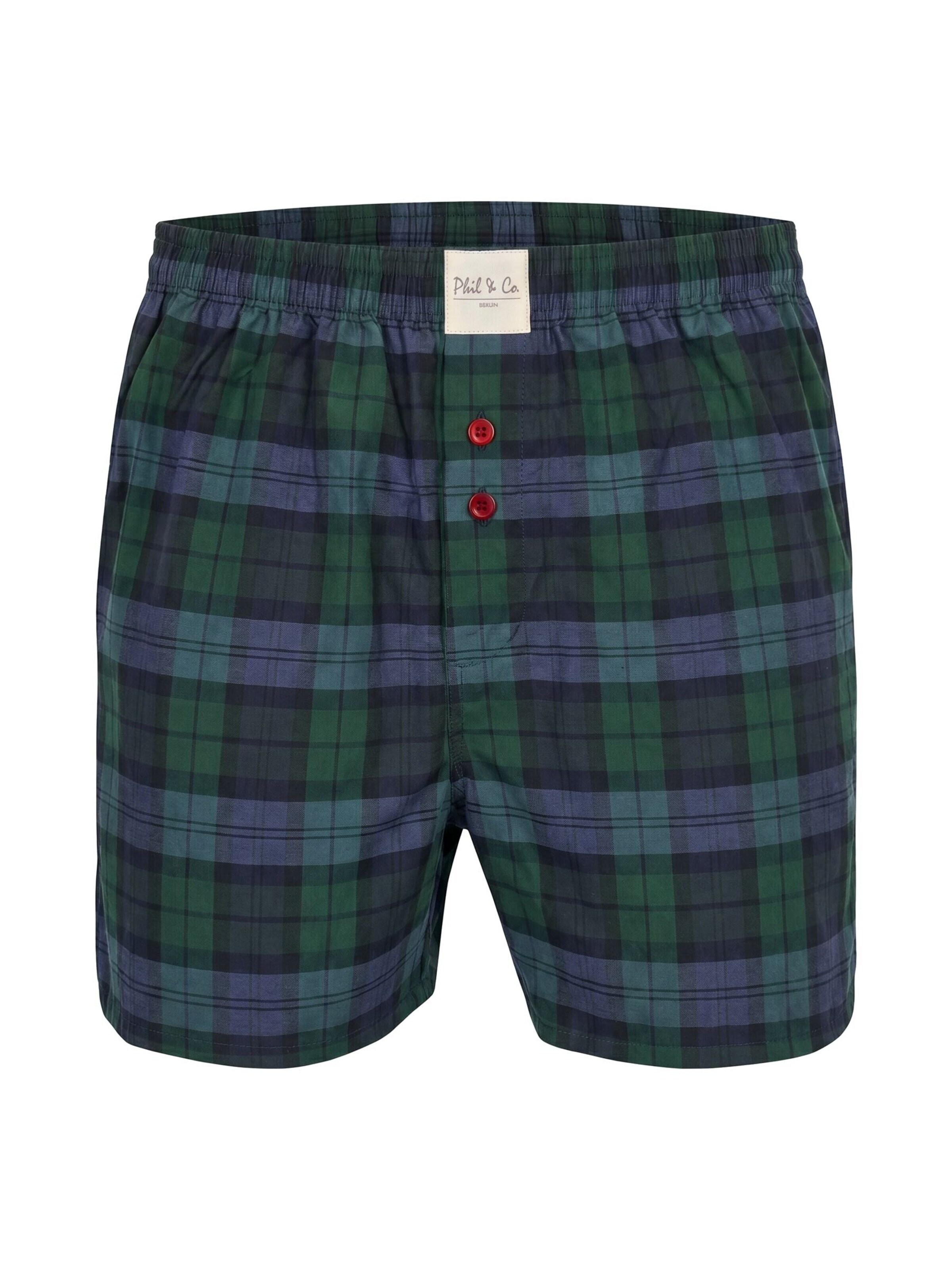 Phil & Co. Berlin Boxershorts 'Phil & Co. Berlin Men's Woven Boxers 4 Pack – Loose Fit Boxer Shorts – 60% Cotton & 40% Polyester – Breathable, Wrinkle-Resistant & Easy Care' in Gemengde kleuren