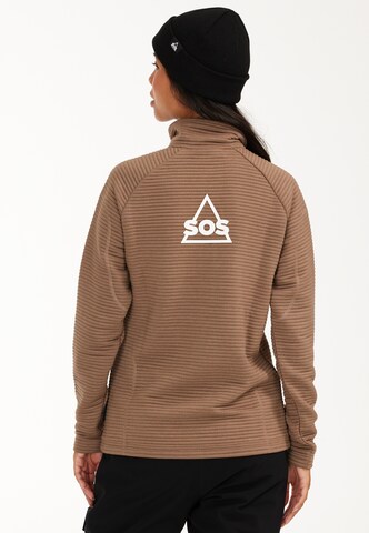 SOS Athletic Zip-Up Hoodie 'Muju' in Brown