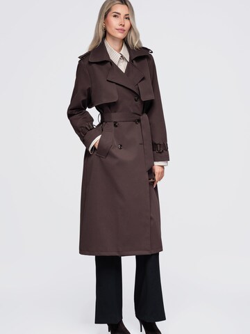 Ombre Between-seasons coat in Brown