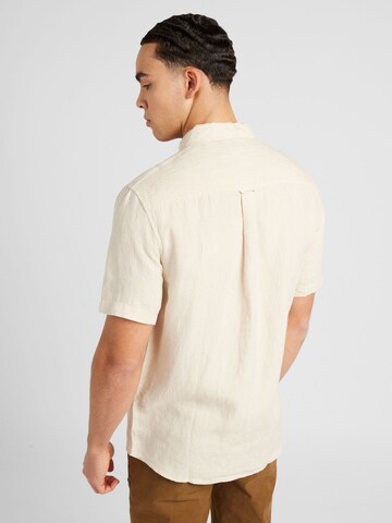KnowledgeCotton Apparel Regular fit Button Up Shirt in Beige