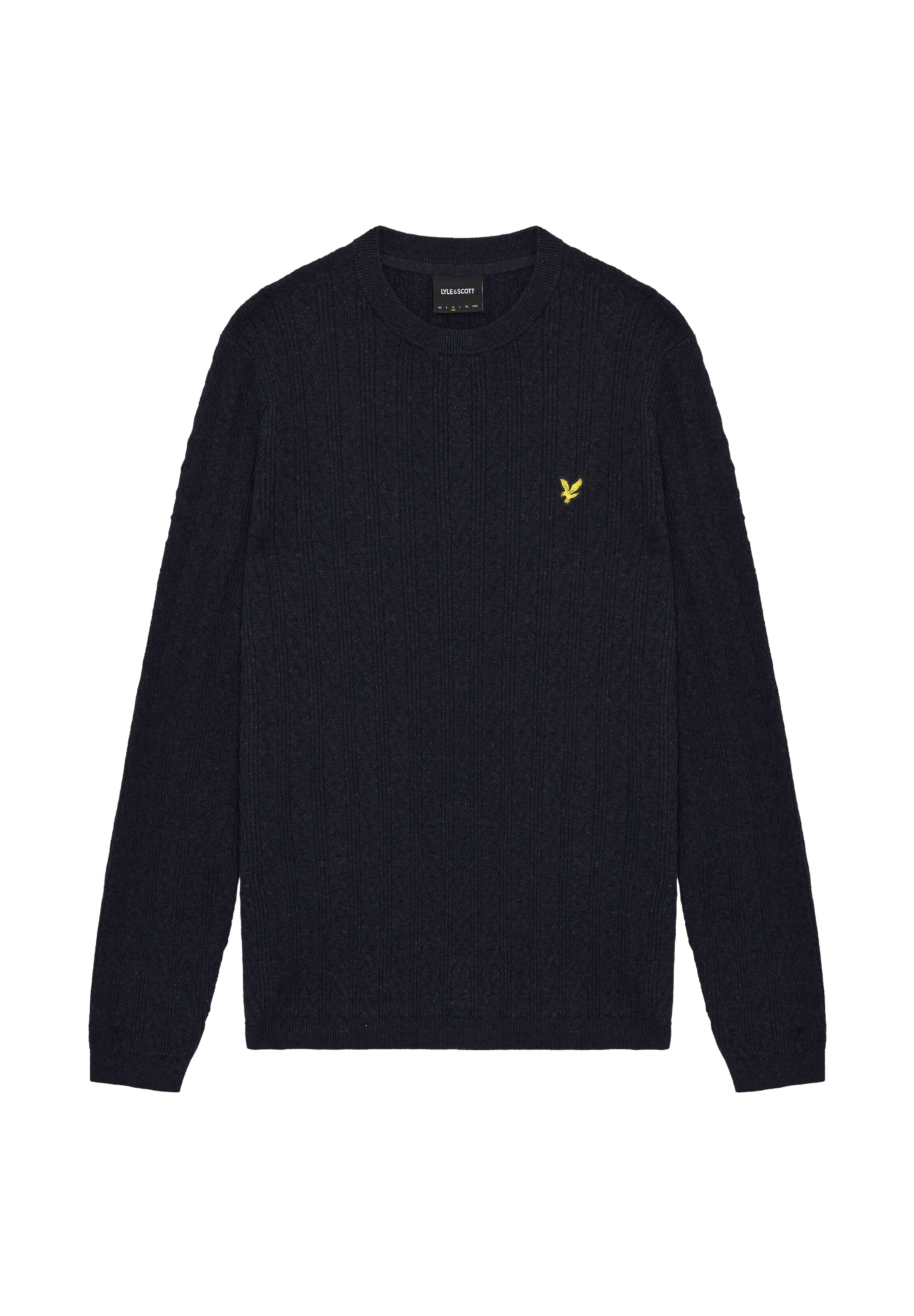 Pulover de la Lyle & Scott pe albastru: față