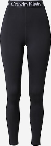 Skinny Pantaloni sport de la Calvin Klein Sport pe negru: față