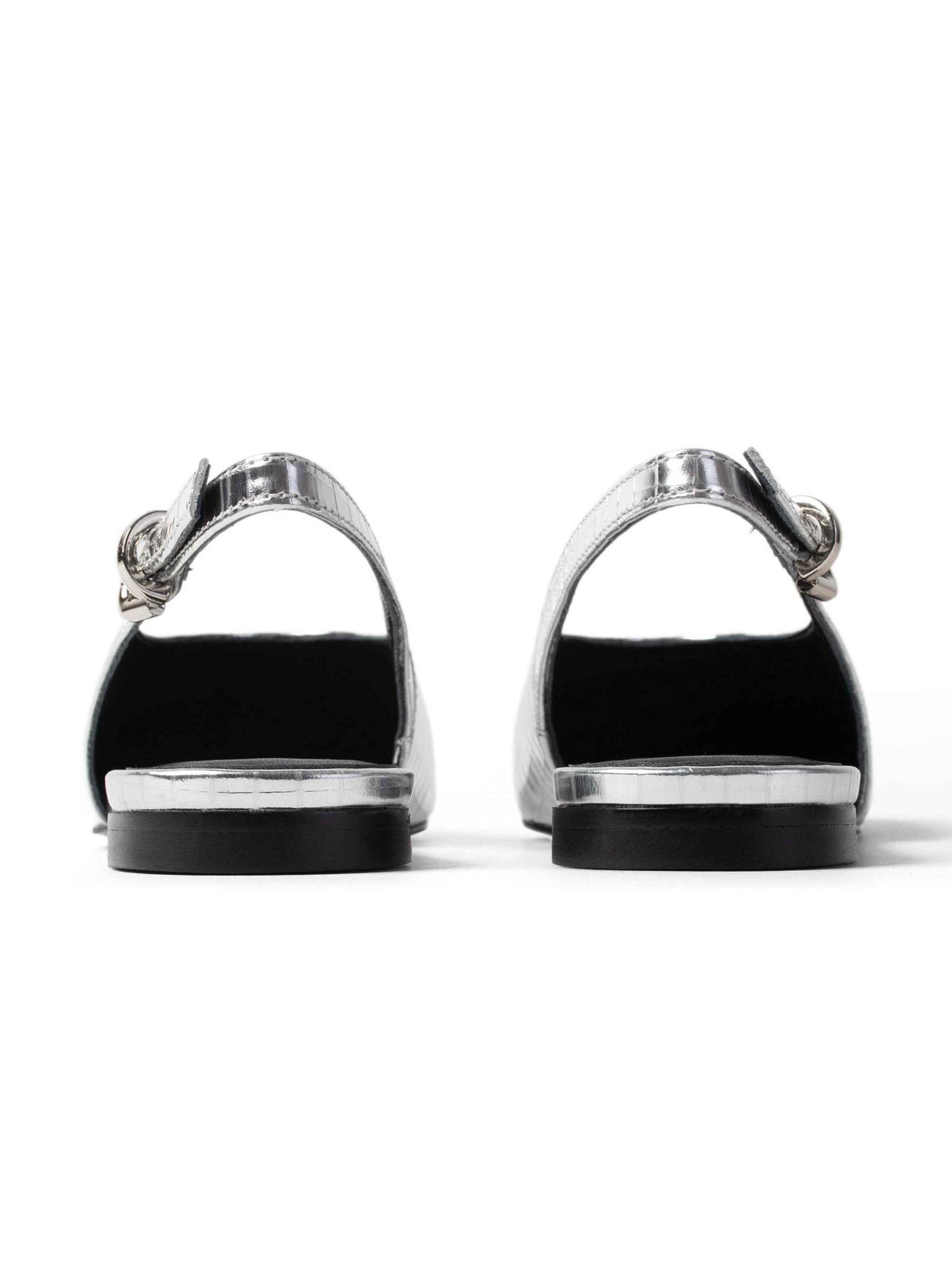 L37 HANDMADE SHOES Slipper 'THE MORNING AFTER JUNE' i sølv