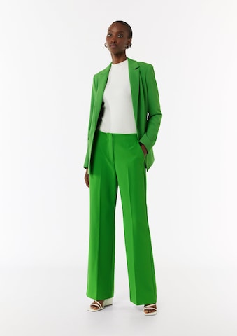 COMMA Wide leg Pantalon in Groen
