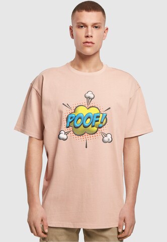 Merchcode T-Shirt 'Poof Comic' in Pink: Vorderseite