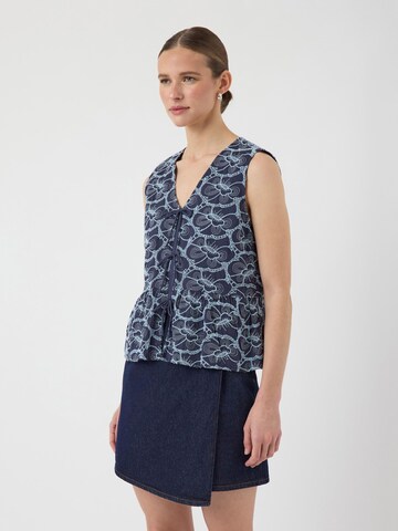 Camicia da donna 'YASIreka' di YAS in blu: frontale